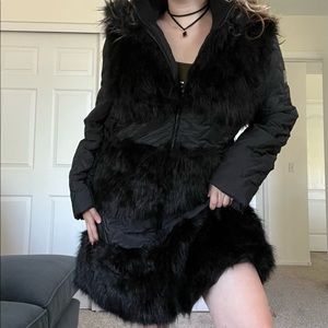 Versace 1969 faux fur coat